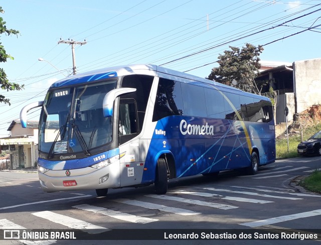 Viação Cometa 18510 na cidade de Campinas, São Paulo, Brasil, por Leonardo Sebastiao dos Santos Rodrigues. ID da foto: 8788132.