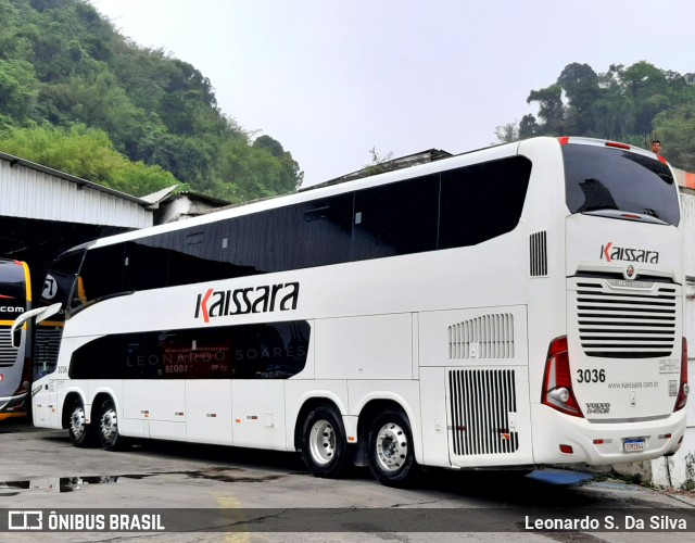 Kaissara - Viação Caiçara 3036 na cidade de Santos, São Paulo, Brasil, por Leonardo S. Da Silva. ID da foto: 8790789.