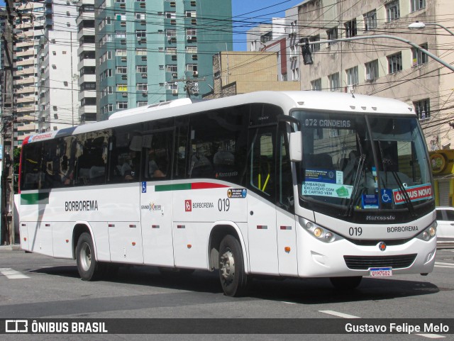 Borborema Imperial Transportes 019 na cidade de Recife, Pernambuco, Brasil, por Gustavo Felipe Melo. ID da foto: 8790851.