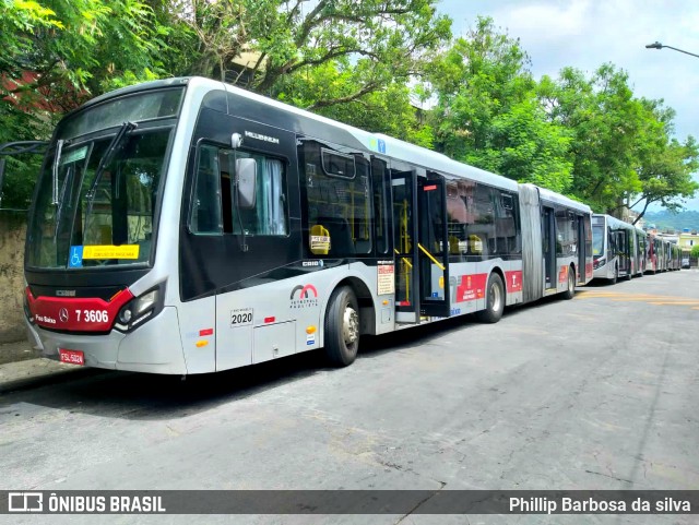 Viação Metrópole Paulista - Zona Sul 7 3606 na cidade de São Paulo, São Paulo, Brasil, por Phillip Barbosa da silva. ID da foto: 8789536.