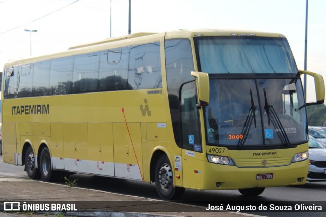 Viação Itapemirim 49027 na cidade de São Paulo, São Paulo, Brasil, por José Augusto de Souza Oliveira. ID da foto: 8791495.