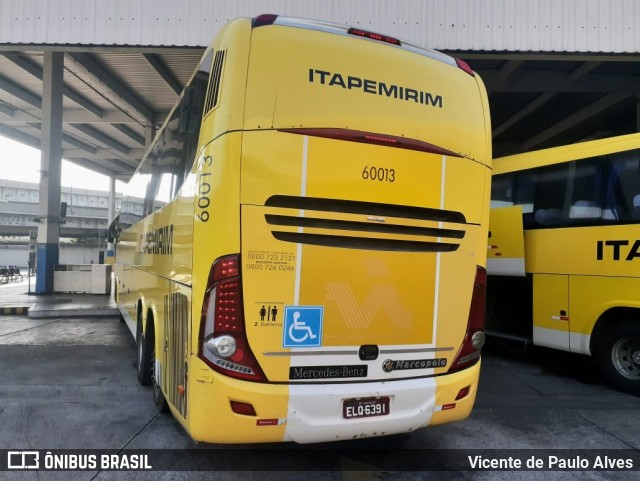 Viação Itapemirim 60013 na cidade de Rio de Janeiro, Rio de Janeiro, Brasil, por Vicente de Paulo Alves. Número da foto: #8789890.