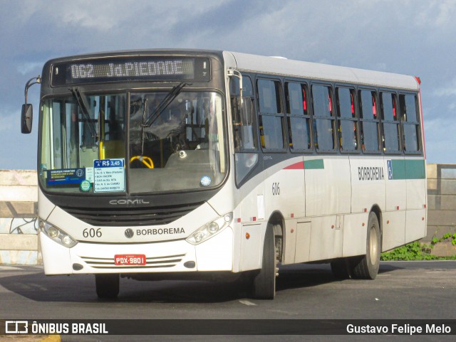 Borborema Imperial Transportes 606 na cidade de Recife, Pernambuco, Brasil, por Gustavo Felipe Melo. ID da foto: 8790841.