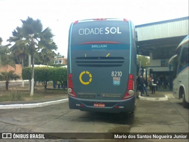 Viação Cidade Sol 8210 na cidade de Piritiba, Bahia, Brasil, por Mario dos Santos Nogueira Junior. Número da foto: #8789676.