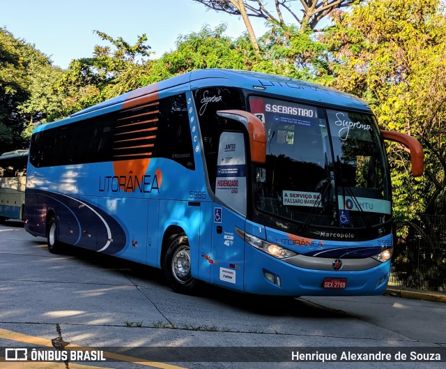 Litorânea Transportes Coletivos 5985 na cidade de São Paulo, São Paulo, Brasil, por Henrique Alexandre de Souza. ID da foto: 8792249.