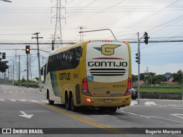 Empresa Gontijo de Transportes 18590 na cidade de São José dos Campos, São Paulo, Brasil, por Rogerio Marques. ID da foto: 8791397.