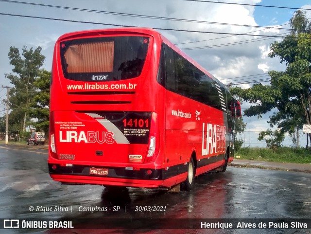 Lirabus 14101 na cidade de Campinas, São Paulo, Brasil, por Henrique Alves de Paula Silva. Número da foto: #8789419.