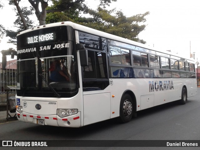 AMSA - Autotransportes Moravia 07 na cidade de San Vicente, Moravia, San José, Costa Rica, por Daniel Brenes. ID da foto: 8793332.