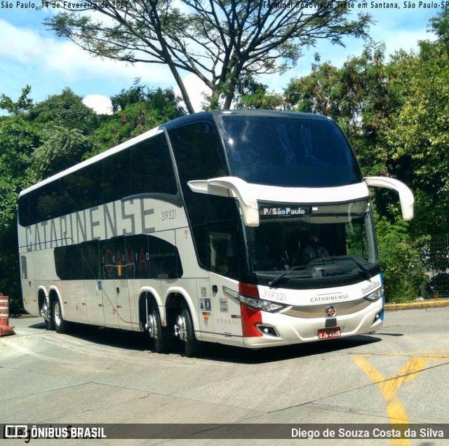 Auto Viação Catarinense 319321 na cidade de São Paulo, São Paulo, Brasil, por Diego de Souza Costa da Silva. Número da foto: #8795130.