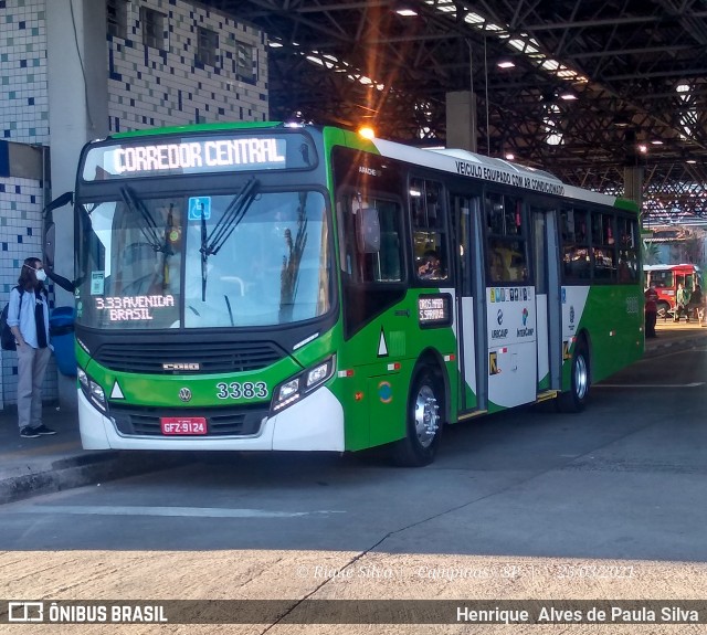 VB Transportes e Turismo 3383 na cidade de Campinas, São Paulo, Brasil, por Henrique Alves de Paula Silva. Número da foto: #8796096.