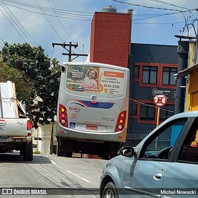 BBTT - Benfica Barueri Transporte e Turismo 1167 na cidade de Itapevi, São Paulo, Brasil, por Michel Nowacki. ID da foto: 8797287.