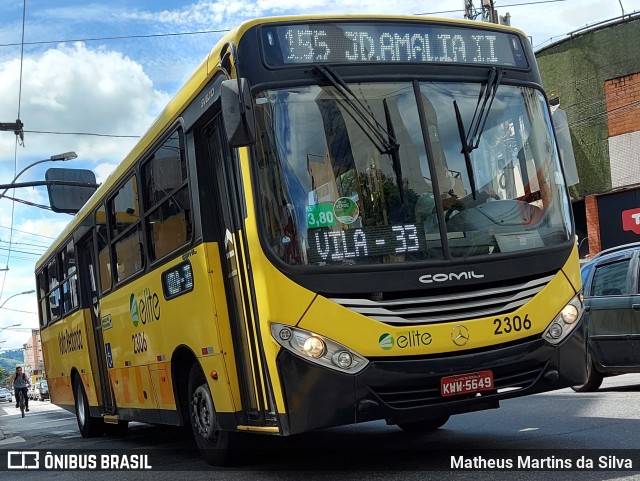 Viação Elite 2306 na cidade de Volta Redonda, Rio de Janeiro, Brasil, por Matheus Martins da Silva. ID da foto: 8795354.