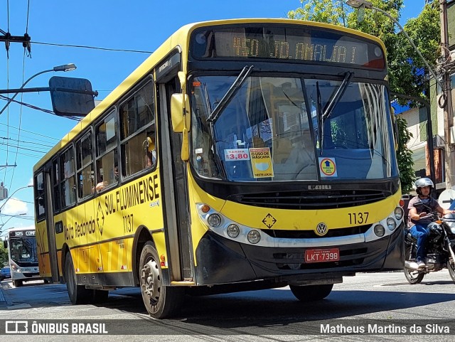 Viação Sul Fluminense 1137 na cidade de Volta Redonda, Rio de Janeiro, Brasil, por Matheus Martins da Silva. ID da foto: 8795318.