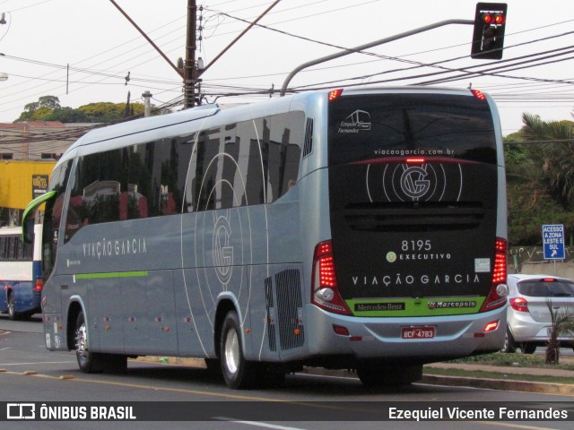 Viação Garcia 8195 na cidade de Londrina, Paraná, Brasil, por Ezequiel Vicente Fernandes. Número da foto: #8795890.