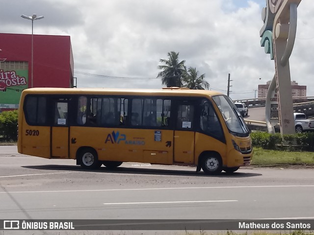 AVP - Auto Viação Paraíso 5020 na cidade de Aracaju, Sergipe, Brasil, por Matheus dos Santos. Número da foto: #8795918.