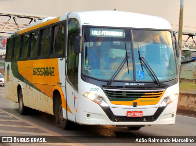 Viação Bassamar 209 na cidade de Belo Horizonte, Minas Gerais, Brasil, por Adão Raimundo Marcelino. ID da foto: 8797340.