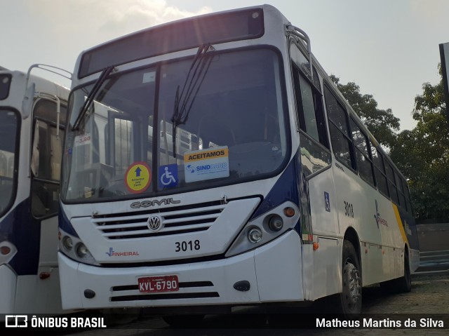 Viação Pinheiral 3018 na cidade de Volta Redonda, Rio de Janeiro, Brasil, por Matheus Martins da Silva. ID da foto: 8795277.