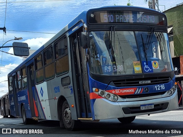 Viação Sul Fluminense 1216 na cidade de Volta Redonda, Rio de Janeiro, Brasil, por Matheus Martins da Silva. Número da foto: #8795373.