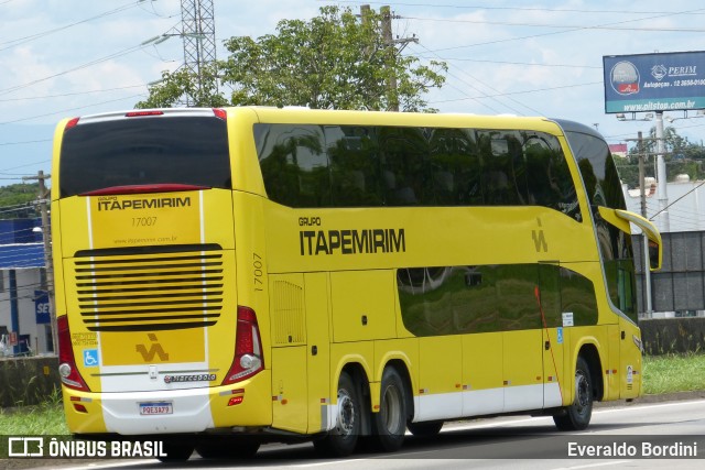 Viação Itapemirim 17007 na cidade de Caçapava, São Paulo, Brasil, por Everaldo Bordini. Número da foto: #8795868.