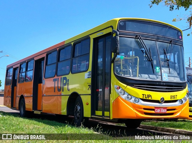 TUPi Transportes Urbanos Piracicaba 8197 na cidade de Piracicaba, São Paulo, Brasil, por Matheus Martins da Silva. ID da foto: 8795325.