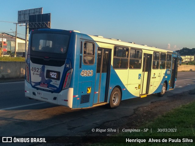 Onicamp Transporte Coletivo 4923 na cidade de Campinas, São Paulo, Brasil, por Henrique Alves de Paula Silva. Número da foto: #8795912.