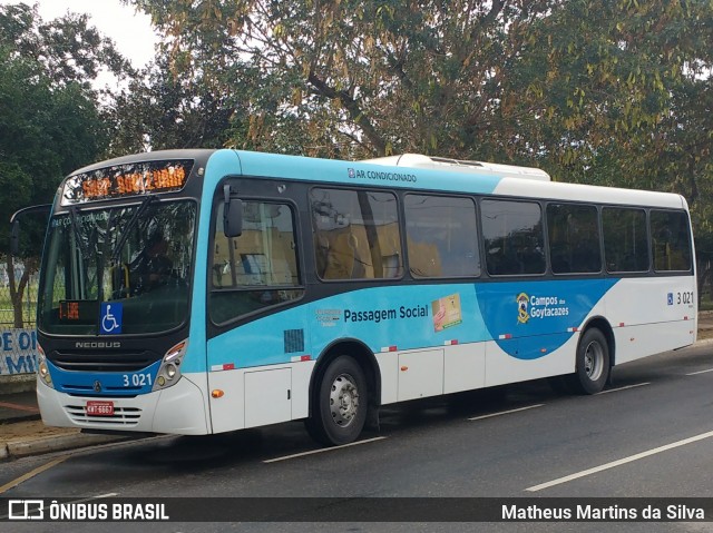 Rogil Transportes Rodoviários 3 021 na cidade de Campos dos Goytacazes, Rio de Janeiro, Brasil, por Matheus Martins da Silva. Número da foto: #8795269.