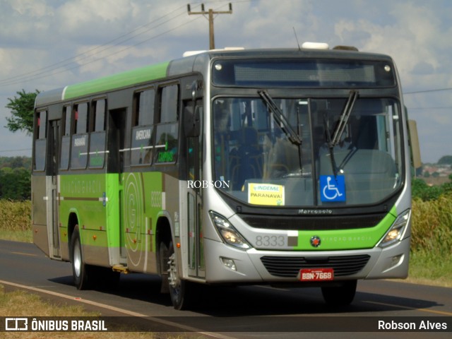 Viação Garcia 8333 na cidade de Paranavaí, Paraná, Brasil, por Robson Alves. ID da foto: 8800002.