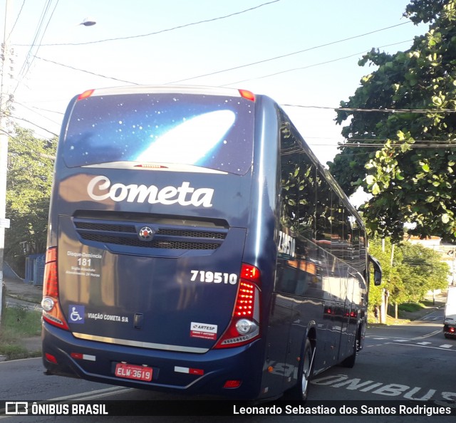 Viação Cometa 719510 na cidade de Campinas, São Paulo, Brasil, por Leonardo Sebastiao dos Santos Rodrigues. ID da foto: 8799677.