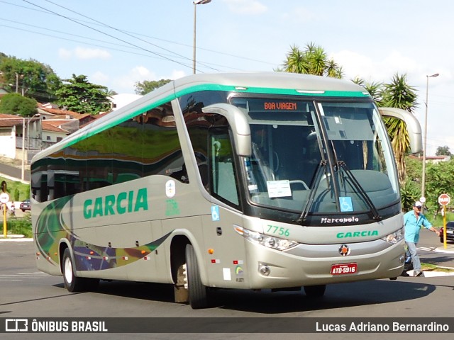Viação Garcia 7756 na cidade de Bauru, São Paulo, Brasil, por Lucas Adriano Bernardino. Número da foto: #8800286.