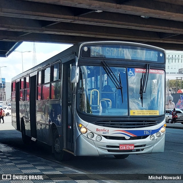 BBTT - Benfica Barueri Transporte e Turismo 1167 na cidade de Itapevi, São Paulo, Brasil, por Michel Nowacki. ID da foto: 8802113.