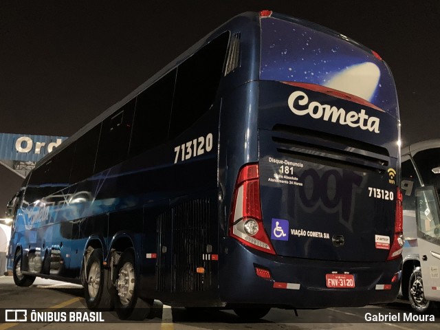 Viação Cometa 713120 na cidade de São Paulo, São Paulo, Brasil, por Gabriel Moura. Número da foto: #8802183.