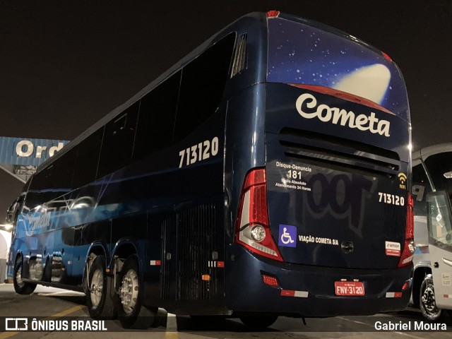 Viação Cometa 713120 na cidade de São Paulo, São Paulo, Brasil, por Gabriel Moura. ID da foto: 8802183.