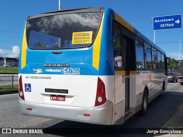 Viação Redentor C47602 na cidade de Rio de Janeiro, Rio de Janeiro, Brasil, por Jorge Gonçalves. Número da foto: #8866293.