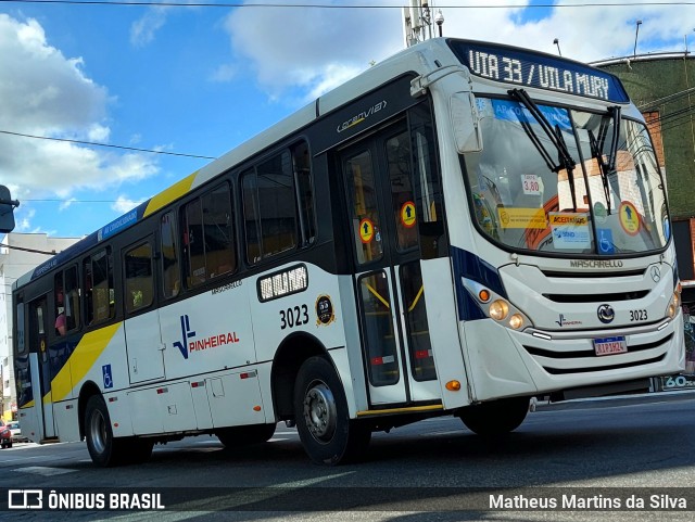 Viação Pinheiral 3023 na cidade de Volta Redonda, Rio de Janeiro, Brasil, por Matheus Martins da Silva. ID da foto: 8868618.