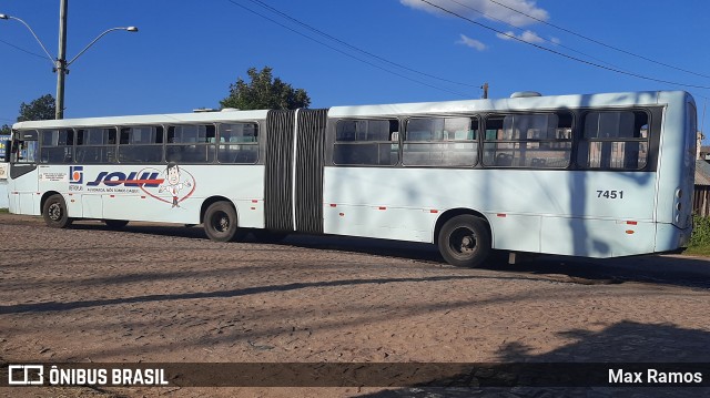 SOUL - Sociedade de Ônibus União Ltda. 7451 na cidade de Alvorada, Rio Grande do Sul, Brasil, por Max Ramos. Número da foto: #8865748.