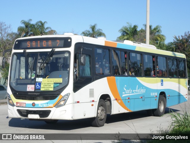 Transportes Santo Antônio RJ 161.146 na cidade de Rio de Janeiro, Rio de Janeiro, Brasil, por Jorge Gonçalves. ID da foto: 8868786.