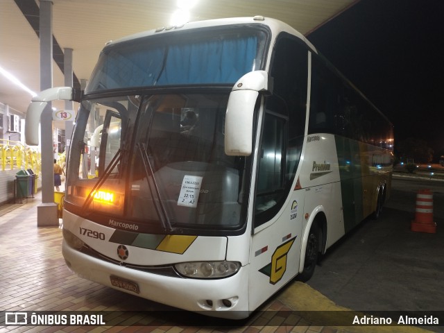 Empresa Gontijo de Transportes 17290 na cidade de João Monlevade, Minas Gerais, Brasil, por Adriano  Almeida. ID da foto: 8894389.