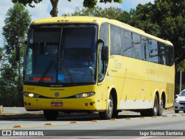 Viação Itapemirim 8639 na cidade de Eunápolis, Bahia, Brasil, por Iago Santos Santana. ID da foto: 8894372.