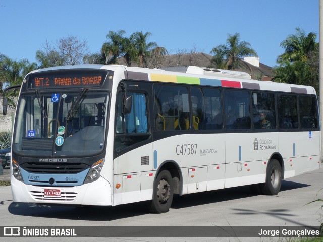Viação Redentor C47587 na cidade de Rio de Janeiro, Rio de Janeiro, Brasil, por Jorge Gonçalves. Número da foto: #8893421.