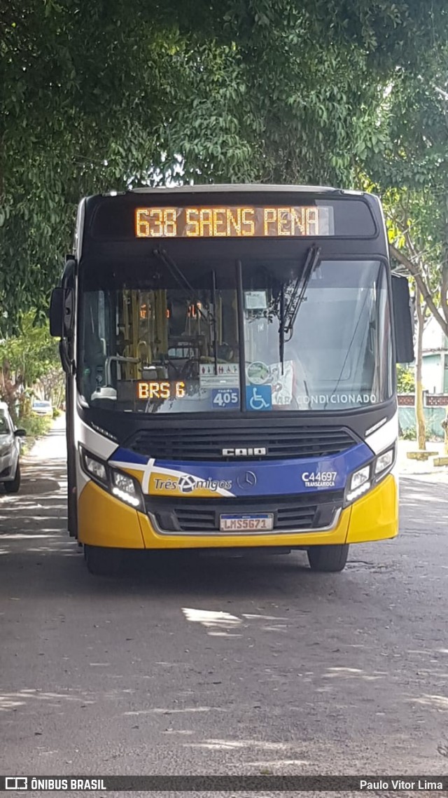 Auto Viação Três Amigos C44697 na cidade de Rio de Janeiro, Rio de Janeiro, Brasil, por Paulo Vitor Lima. Número da foto: #8892270.