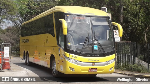 Viação Itapemirim 60011 na cidade de São Paulo, São Paulo, Brasil, por Wellington Oliveira. ID da foto: 8892035.