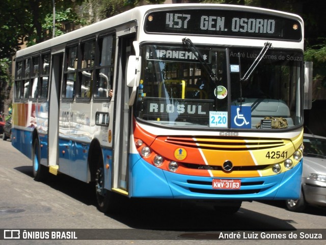 Viação Acari 42541 na cidade de Rio de Janeiro, Rio de Janeiro, Brasil, por André Luiz Gomes de Souza. ID da foto: 8893511.