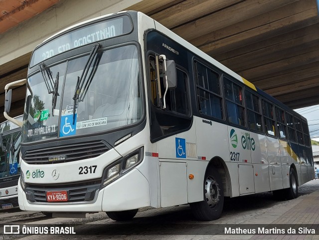 Viação Elite 2317 na cidade de Volta Redonda, Rio de Janeiro, Brasil, por Matheus Martins da Silva. ID da foto: 8892180.