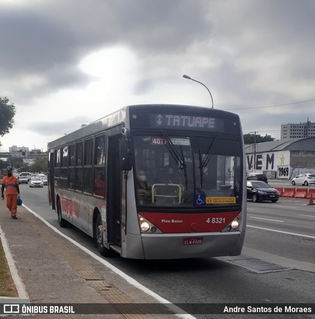 Express Transportes Urbanos Ltda 4 8321 na cidade de São Paulo, São Paulo, Brasil, por Andre Santos de Moraes. Número da foto: #8896173.