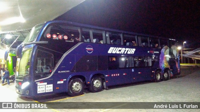 Eucatur - Empresa União Cascavel de Transportes e Turismo 5535 na cidade de Garuva, Santa Catarina, Brasil, por André Luis L Furlan. ID da foto: 8896169.