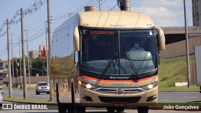 Auto Viação Goianésia 176003-2 na cidade de Taguatinga, Distrito Federal, Brasil, por João Gonçalves. ID da foto: 8897298.