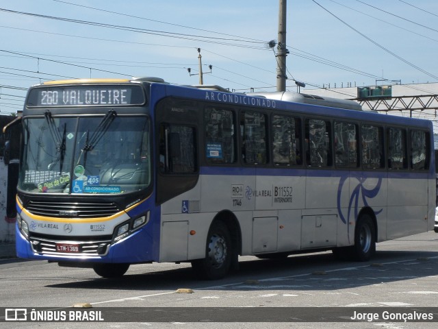 Viação Vila Real B11552 na cidade de Rio de Janeiro, Rio de Janeiro, Brasil, por Jorge Gonçalves. Número da foto: #8899950.