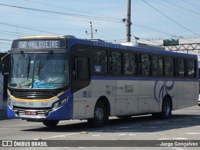 Viação Vila Real B11552 na cidade de Rio de Janeiro, Rio de Janeiro, Brasil, por Jorge Gonçalves. ID da foto: 8899950.