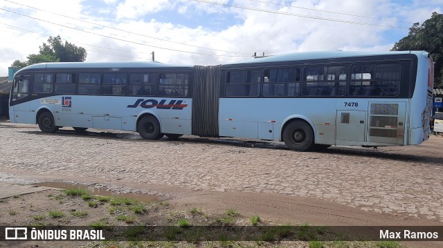 SOUL - Sociedade de Ônibus União Ltda. 7478 na cidade de Alvorada, Rio Grande do Sul, Brasil, por Max Ramos. ID da foto: 8898149.