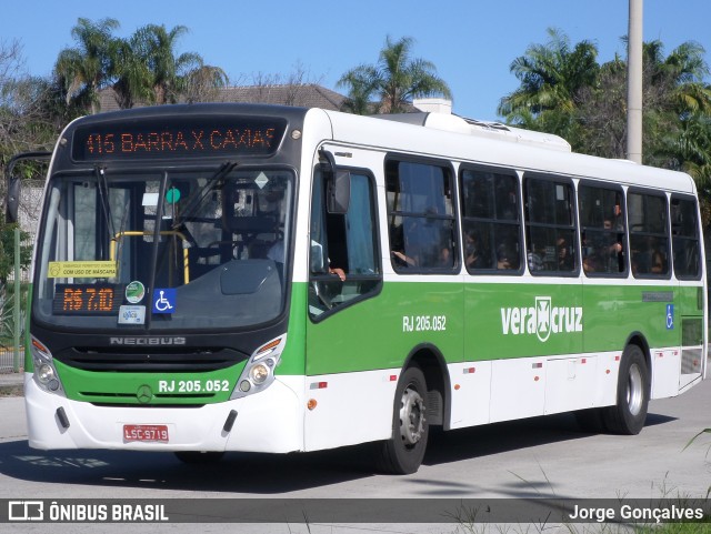 Viação Vera Cruz RJ 205.052 na cidade de Rio de Janeiro, Rio de Janeiro, Brasil, por Jorge Gonçalves. ID da foto: 8899831.